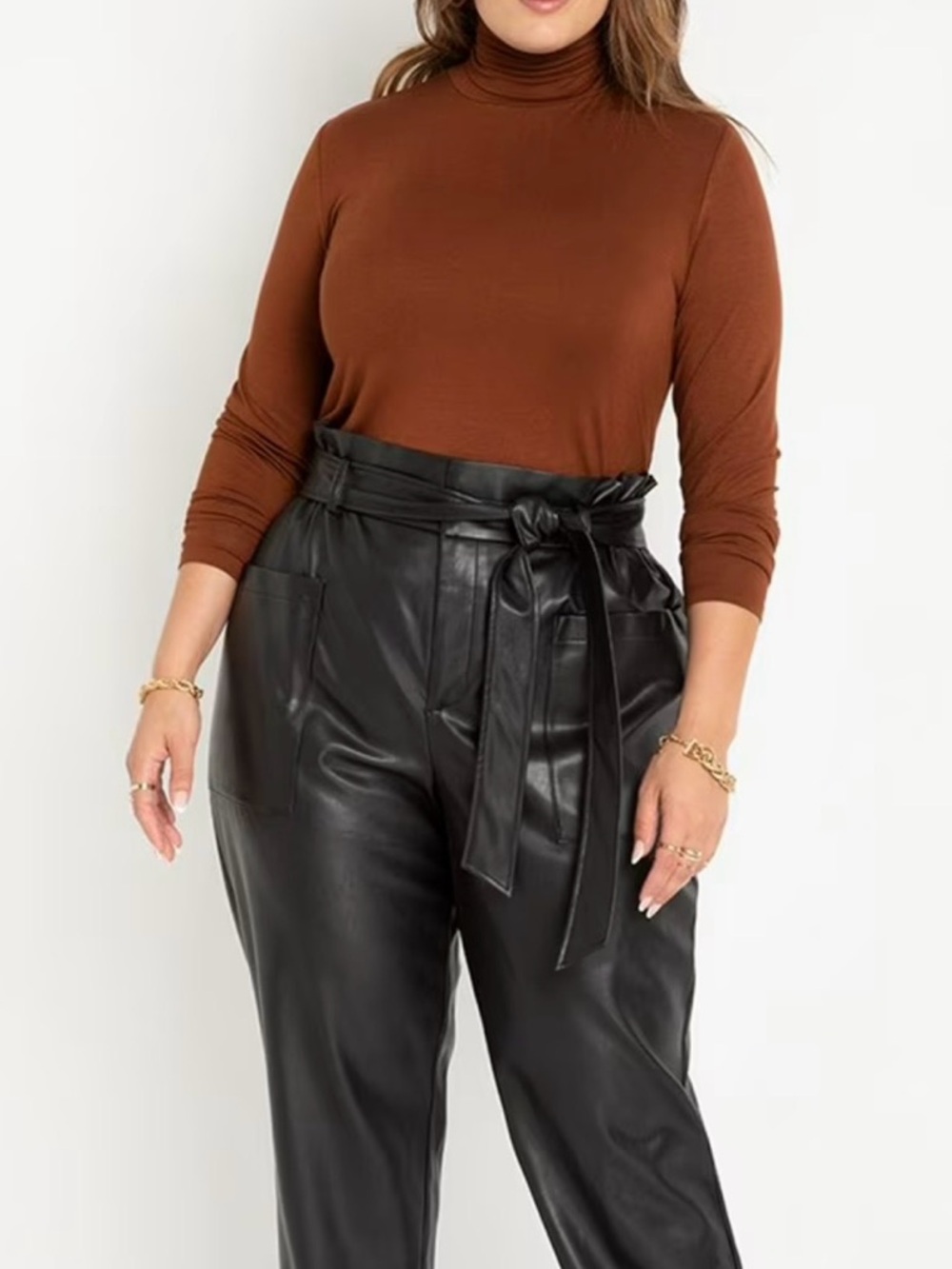 ELOQUII Turtleneck Long-Sleeve Top